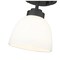 Z-Lite Ashton 1 Light Flush Mount, Matte Black & Matte Opal 443F1-MB - alternate 7